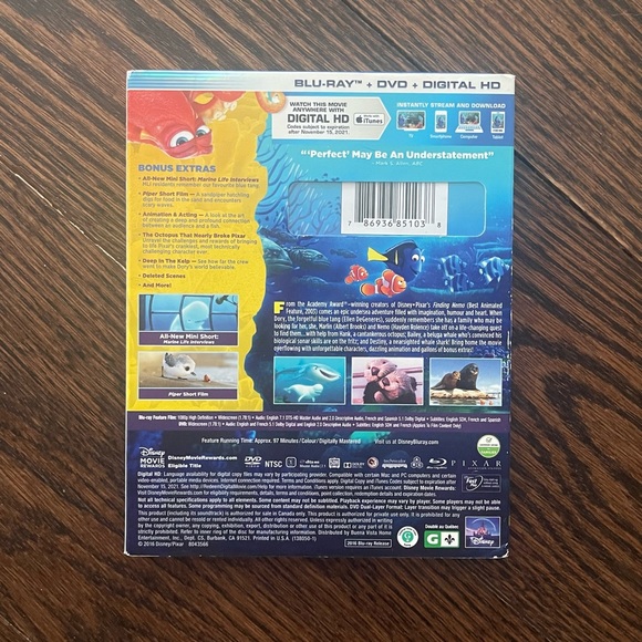 Disney Pixar Finding Dory Blu-ray + DVD - Picture 3 of 4
